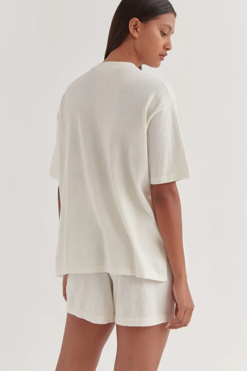 Assembly Label - Cotton Cashmere Relaxed Tee - Antique White