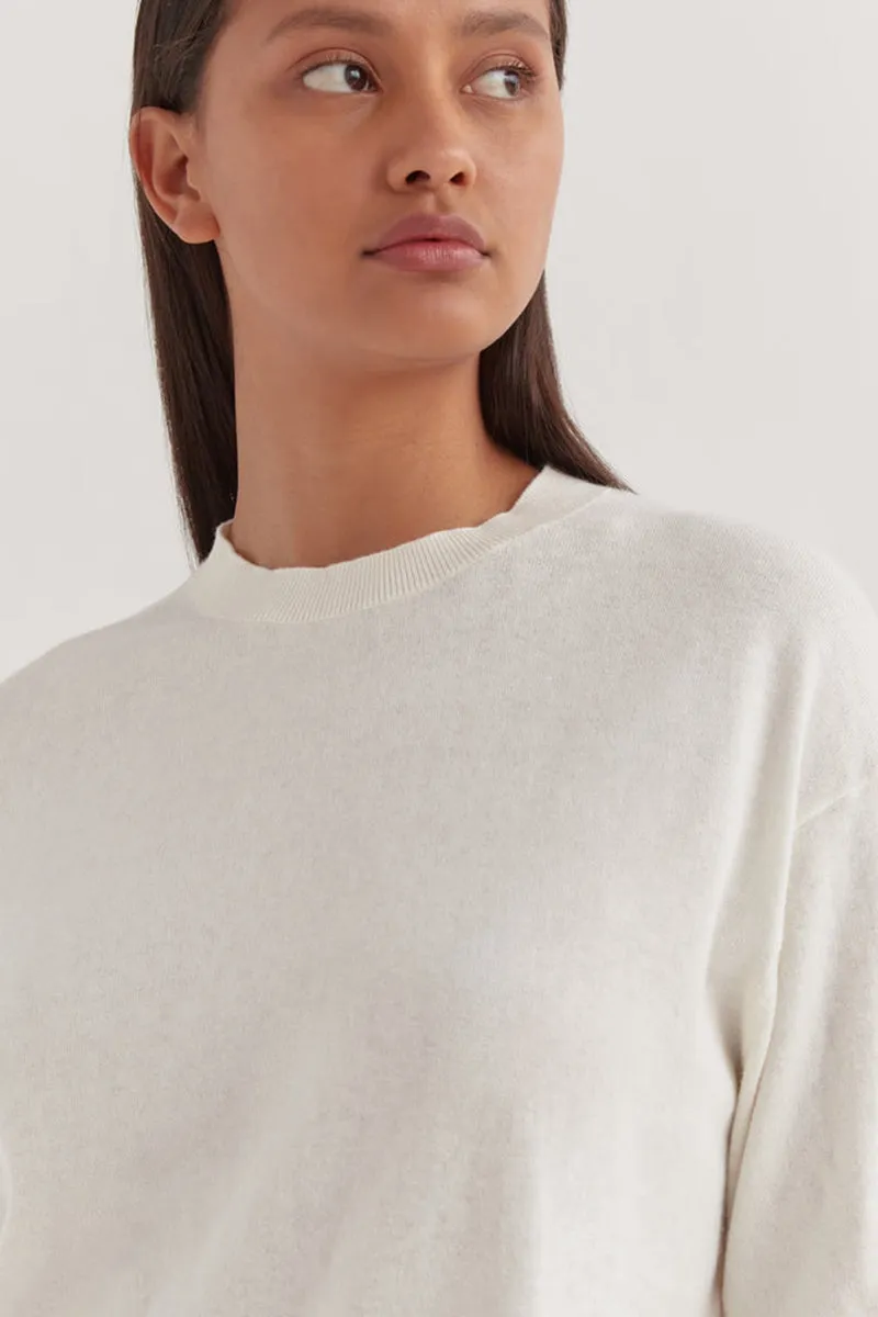 Assembly Label - Cotton Cashmere Relaxed Tee - Antique White