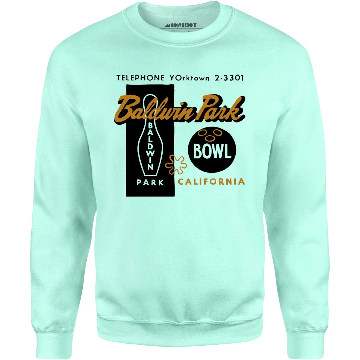 Baldwin Park Bowl - Baldwin Park, CA - Vintage Bowling Alley - Unisex Sweatshirt