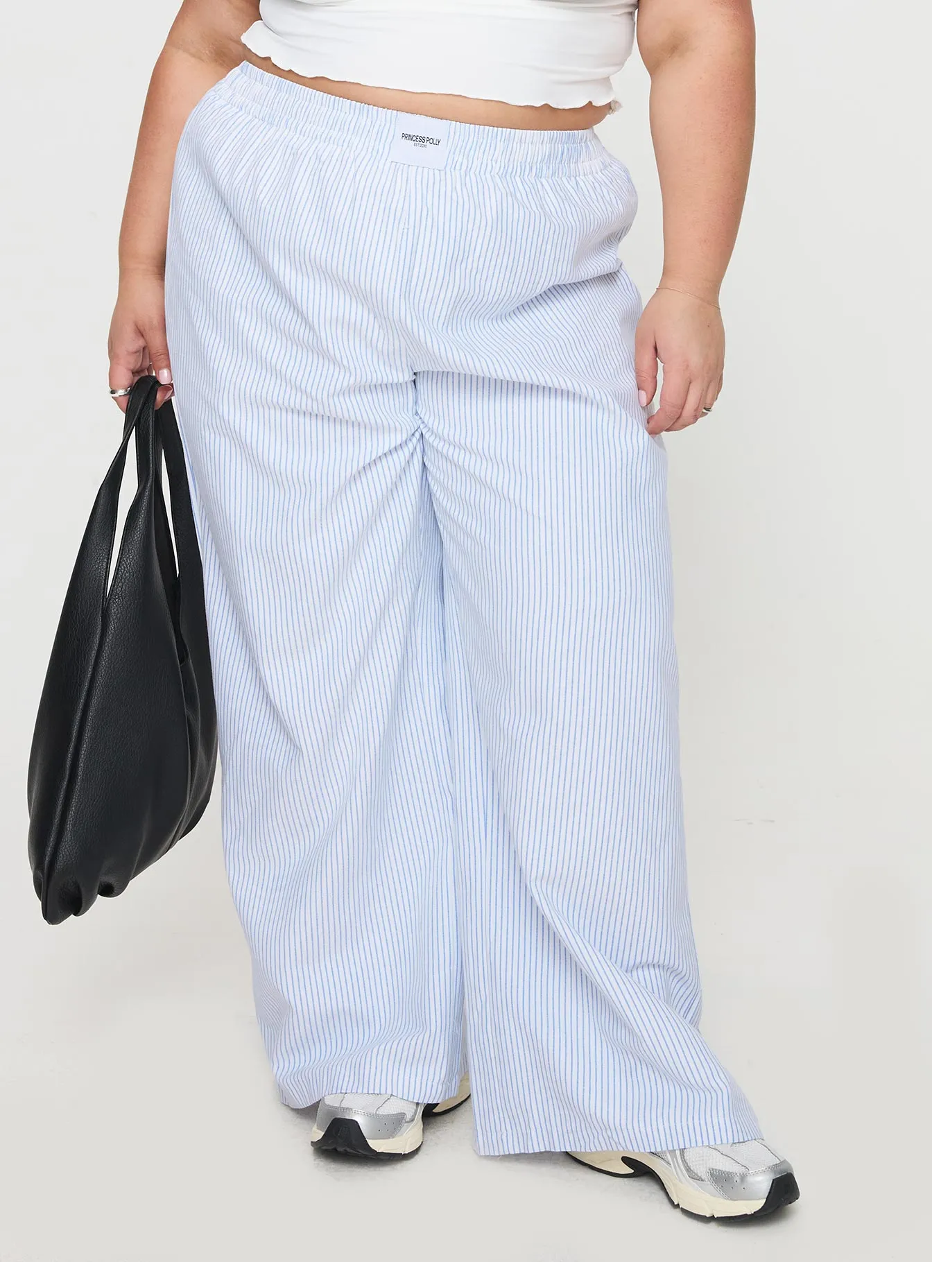 Beach House Pants Blue Stripe Curve