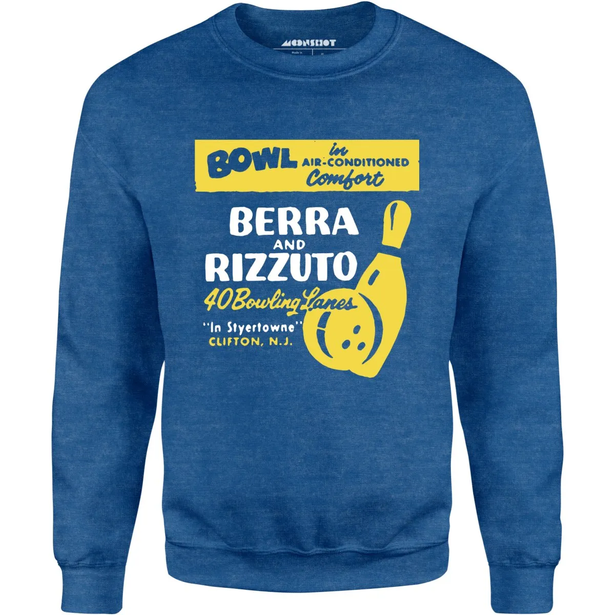 Berra and Rizzuto - Clifton, NJ - Vintage Bowling Alley - Unisex Sweatshirt