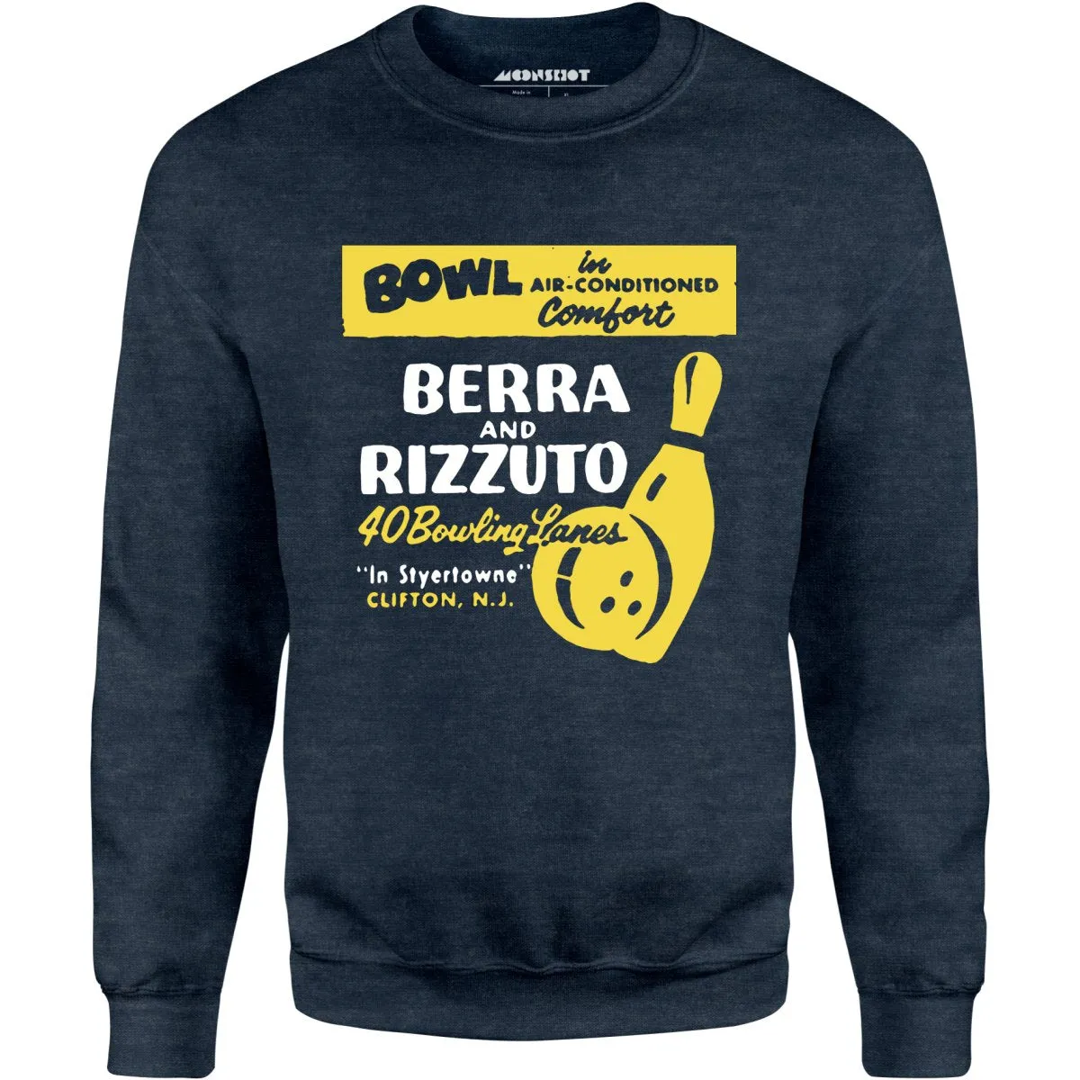 Berra and Rizzuto - Clifton, NJ - Vintage Bowling Alley - Unisex Sweatshirt