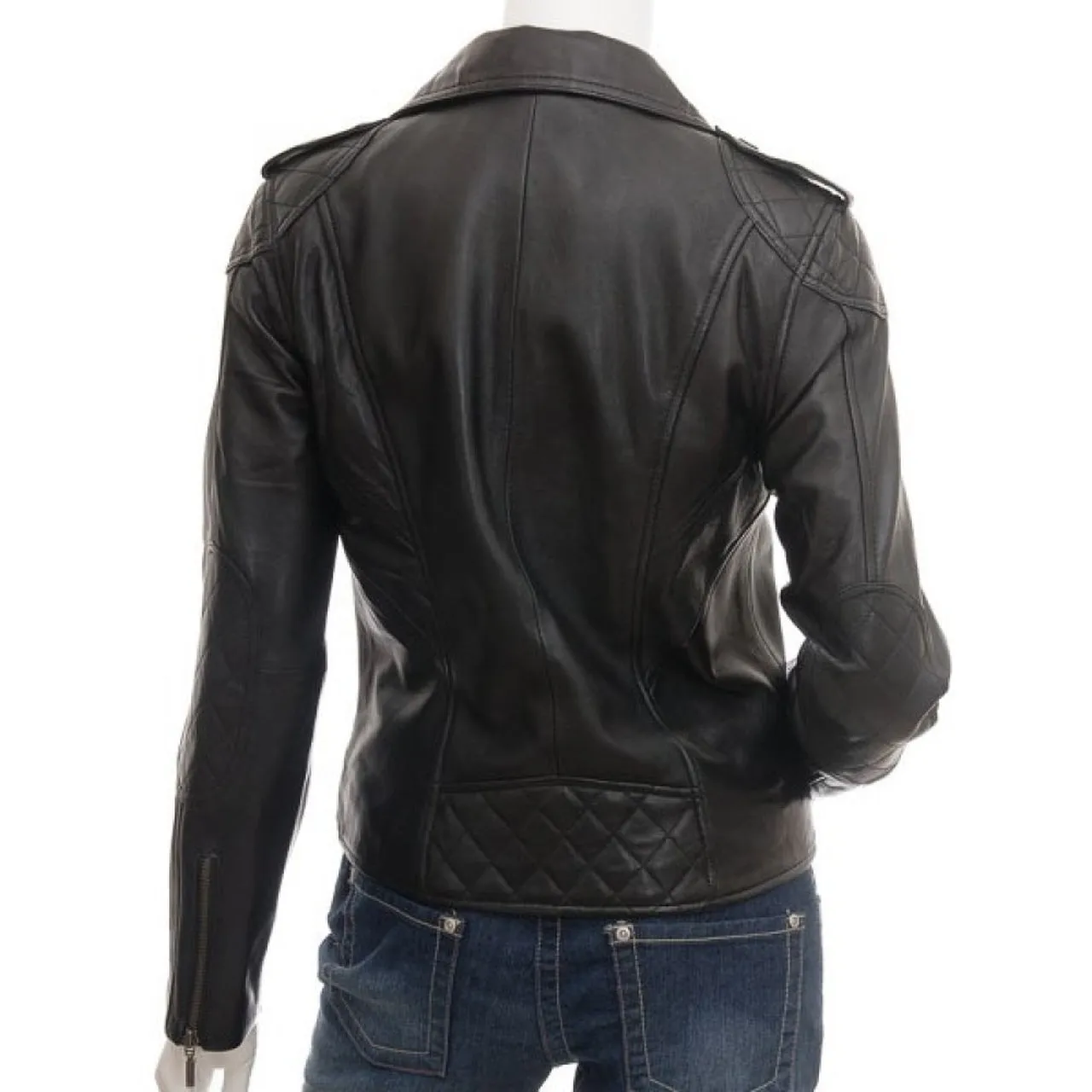 Black Stylish Leather Jacket for Women