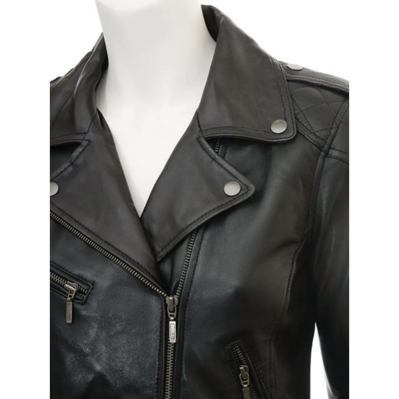 Black Stylish Leather Jacket for Women