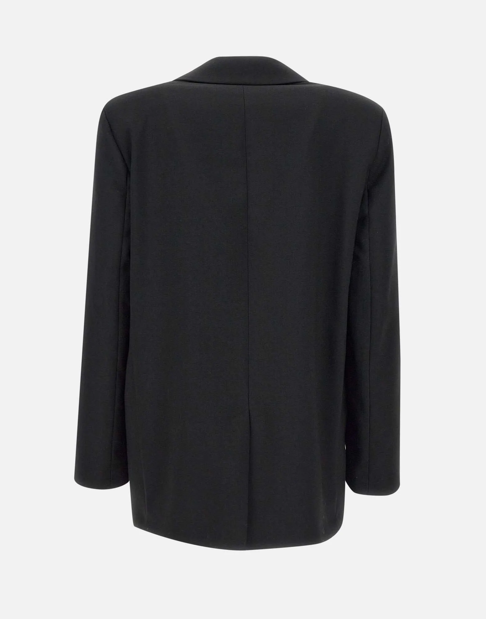 Black Viscose Blend Blazer with Cut-Outs