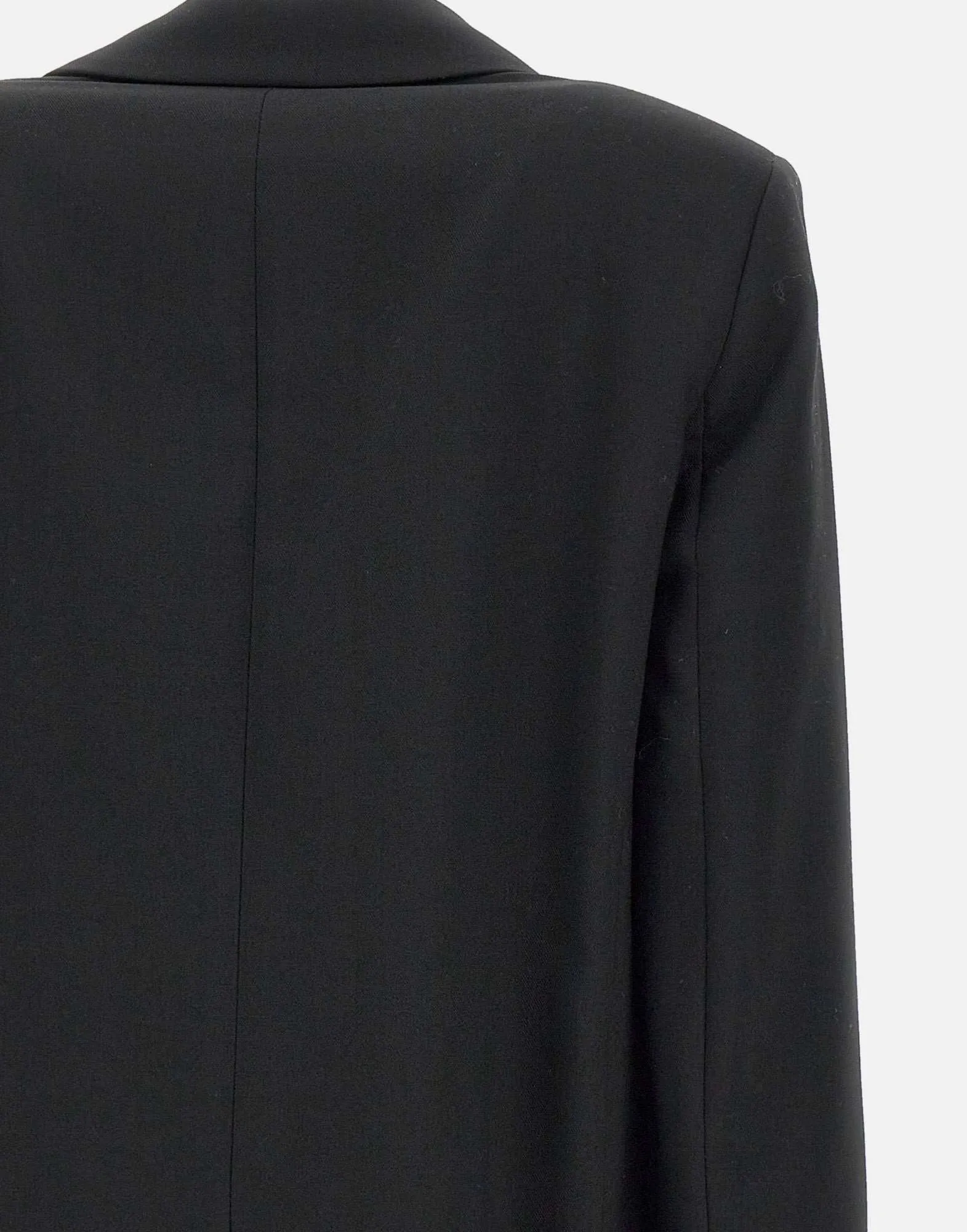 Black Viscose Blend Blazer with Cut-Outs