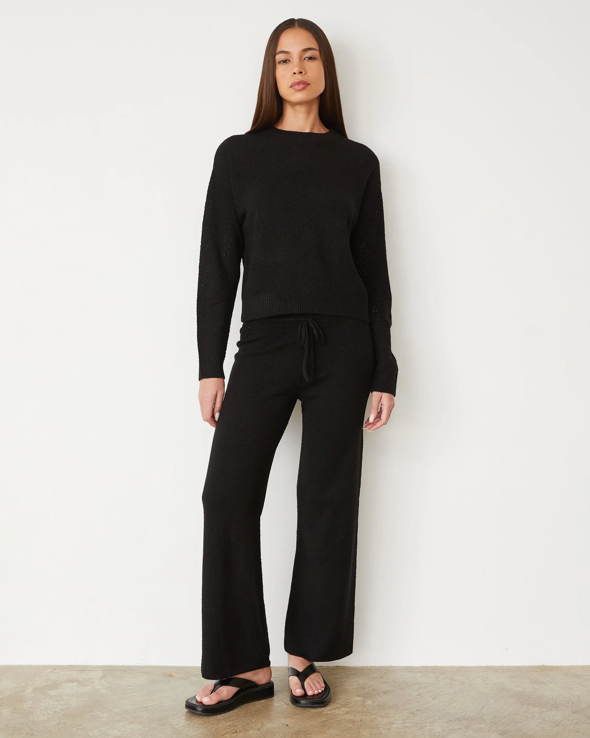 Boucle Knit Relaxed Pant