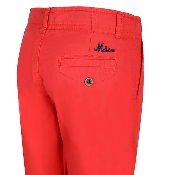 BOYS RED CHINOS SHORTS