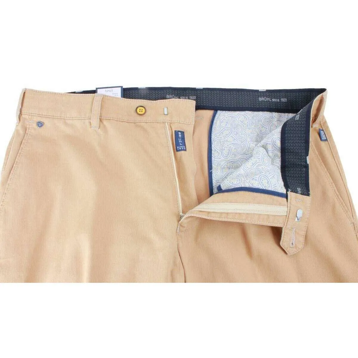 BRUHL Parma B Textured Cotton Chinos - Maize Yellow