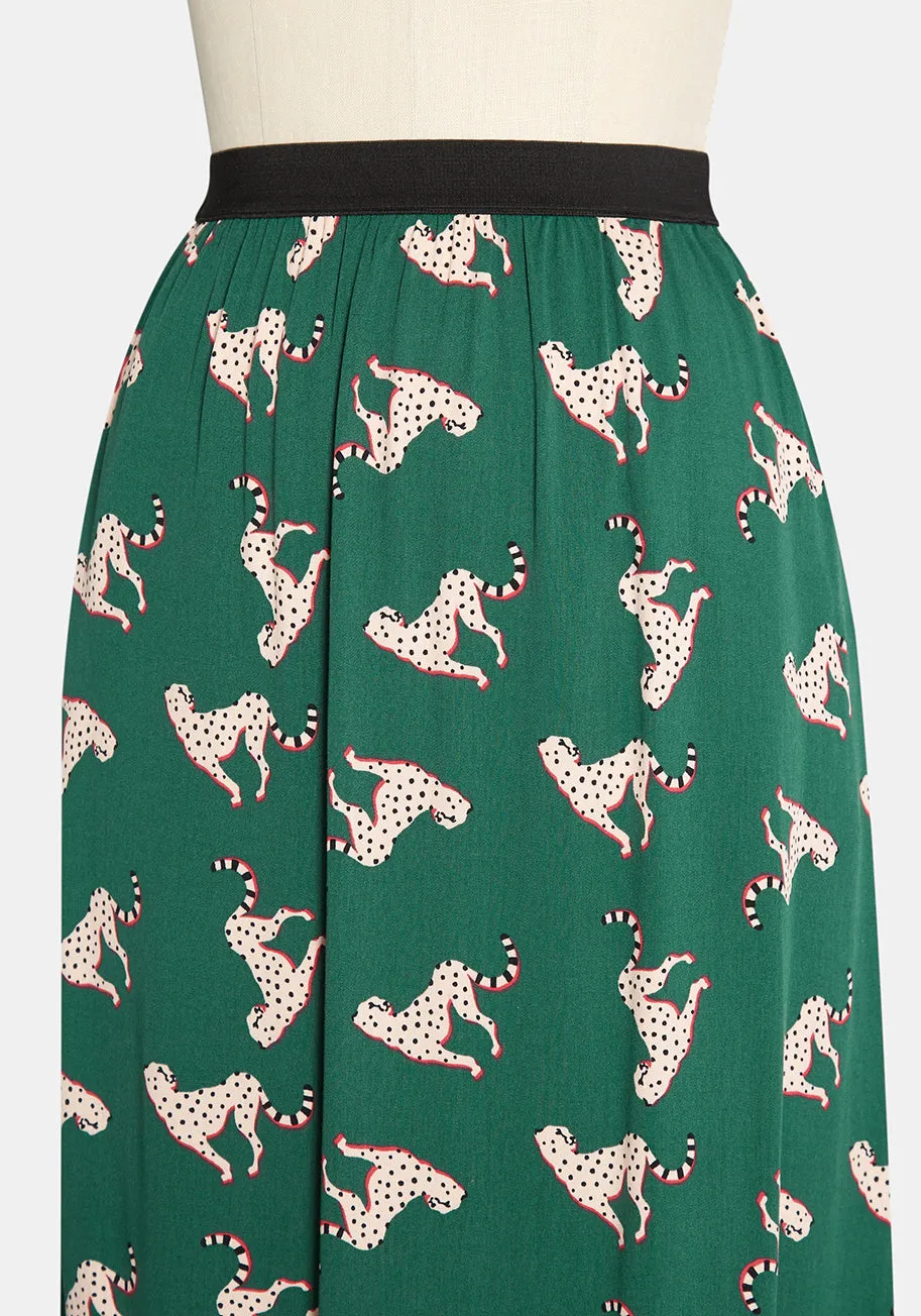 Can't Cat-ch Me Midi Skirt