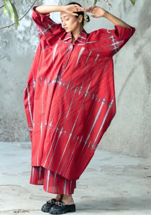 Carmine Cowl Kaftan Set