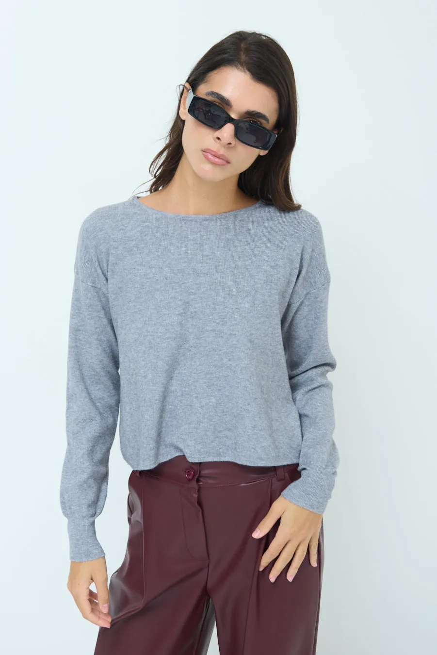 Casual long sleeve knit sweater wholesale