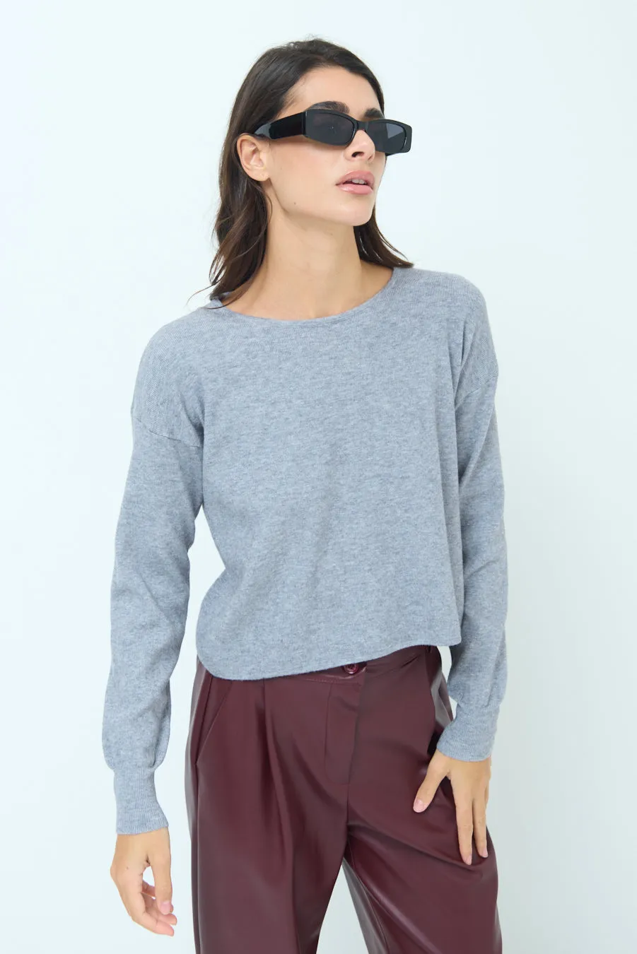 Casual long sleeve knit sweater wholesale