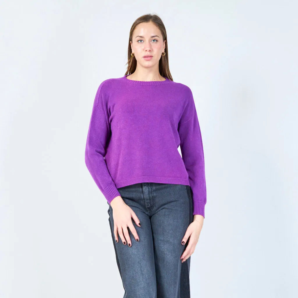 Classic pullover knit sweater wholesale