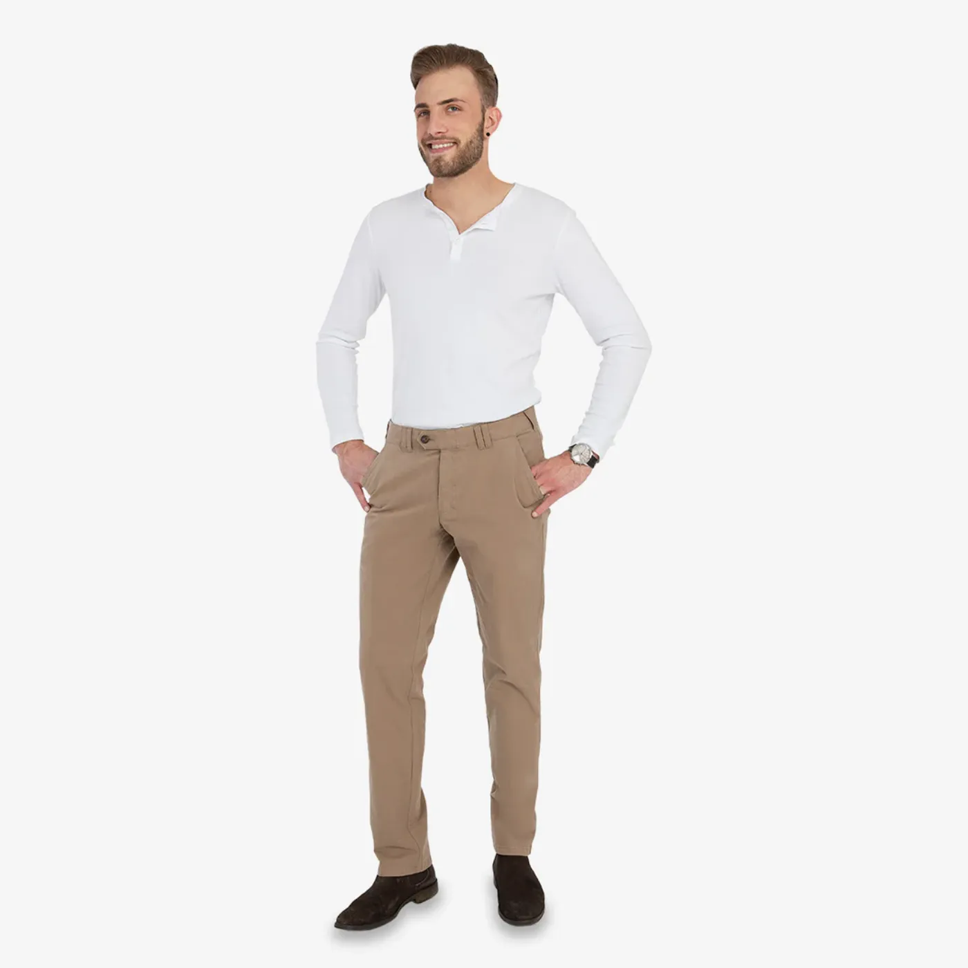 Club Of Comfort Denver Mens Chino | Navy / Tan