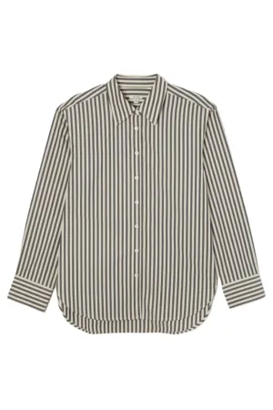 Cotton Poplin Stripe Shirt