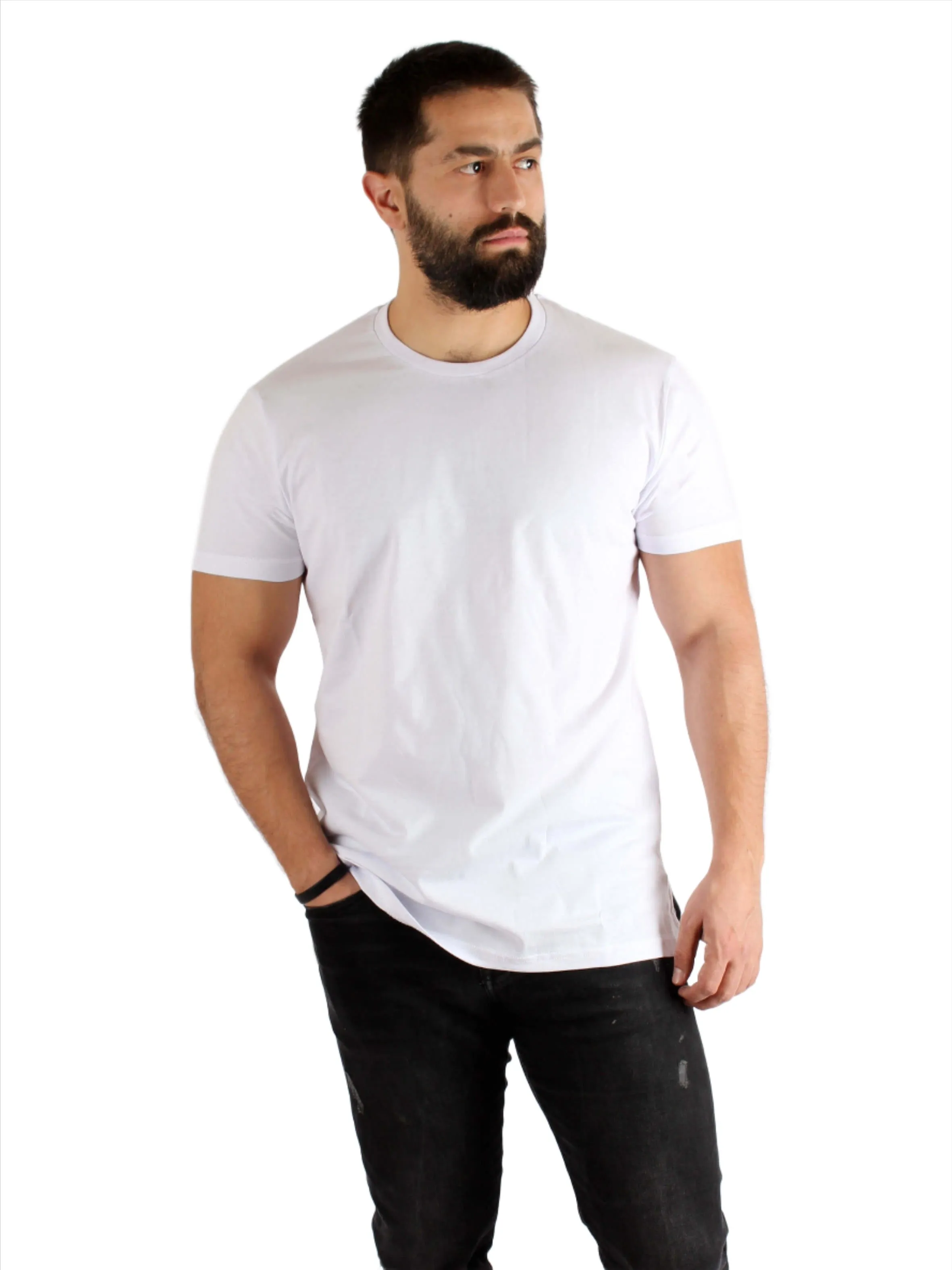 Crew Neck Cotton T-shirt - White