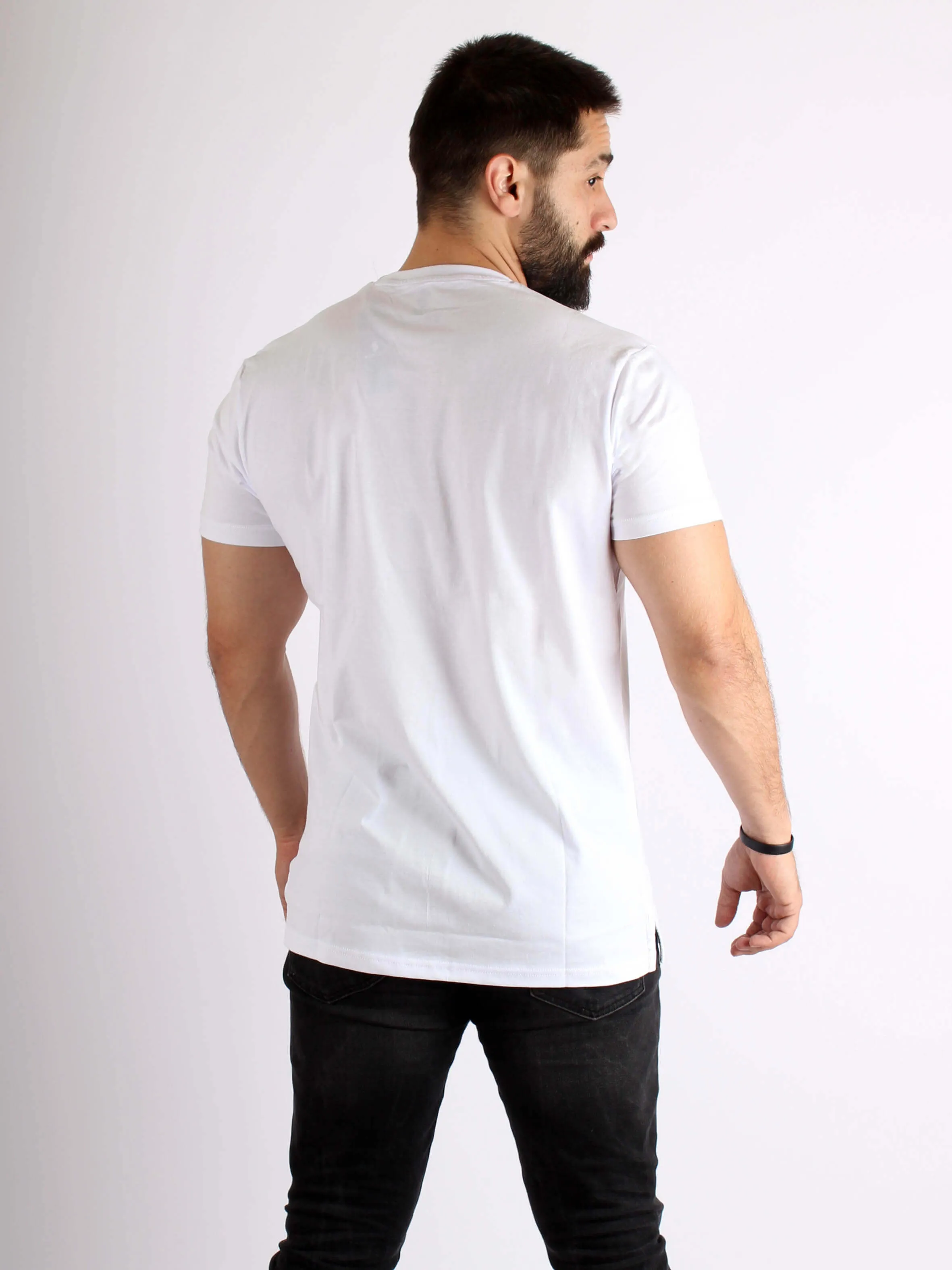 Crew Neck Cotton T-shirt - White