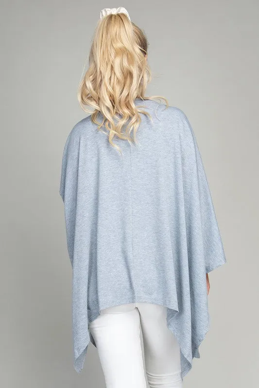 Drop Shoulder Open Front Cardigan *Online Only*