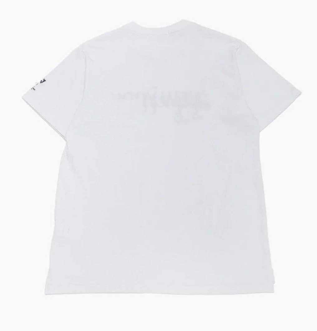 Engineered Garments - Printed Cross Crew Neck Pocket T-Shirt - White w/New York Print