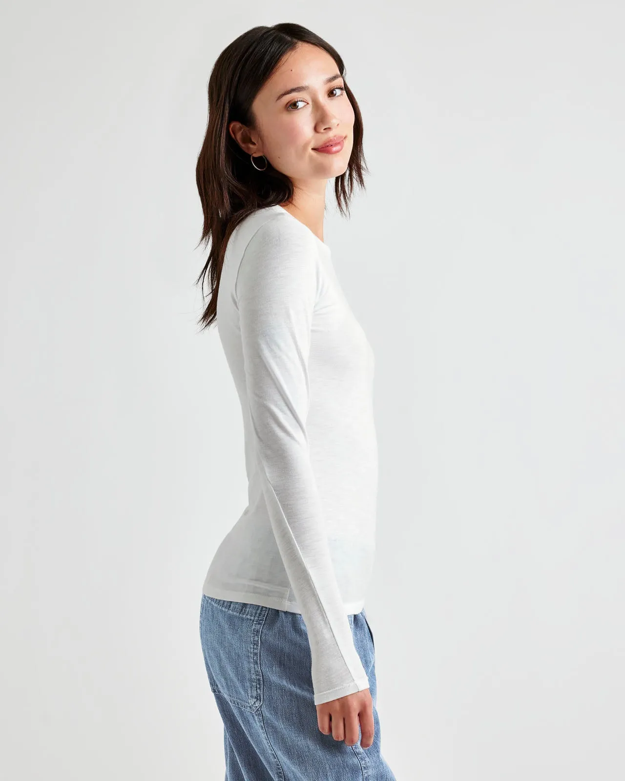 Eva Long Sleeve Slub Tee