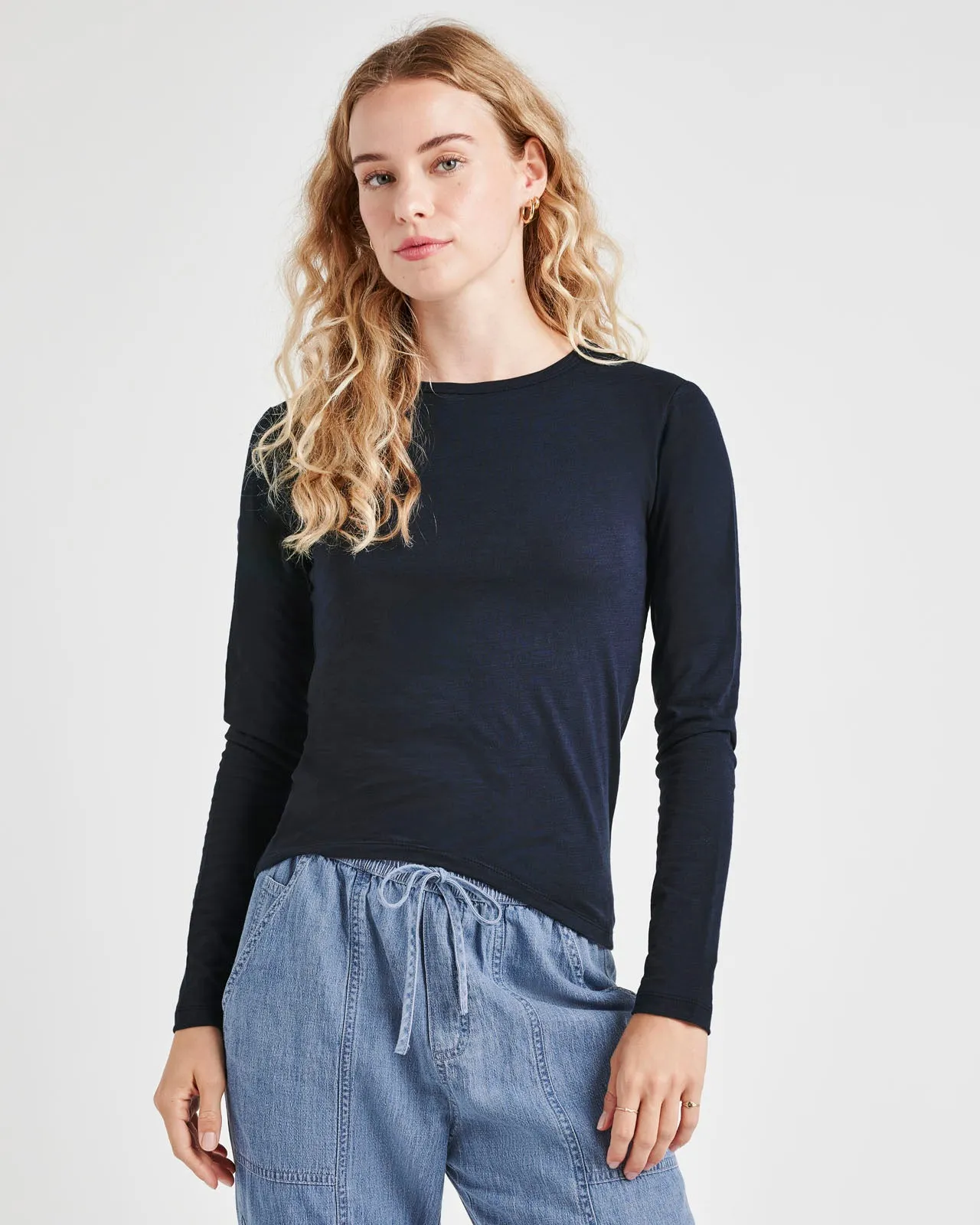 Eva Long Sleeve Slub Tee