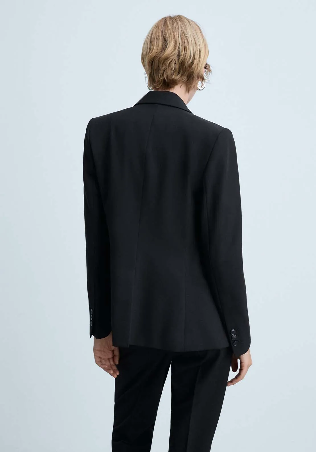 Fitted suit jacket - Black