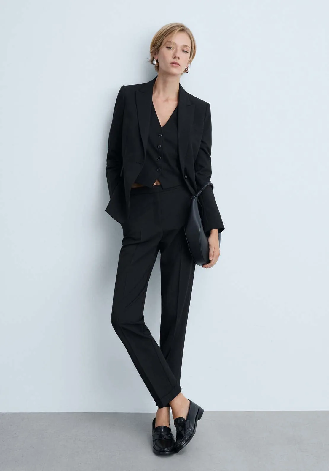 Fitted suit jacket - Black