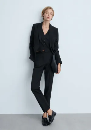 Fitted suit jacket - Black