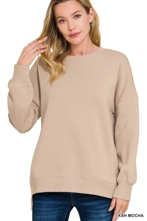 Fleece Hi-Low Boyfriend Sweatshirts w/ Pockets! (8 Options)