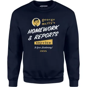 George McFly's Homework & Reports Service - Unisex Sweatshirt