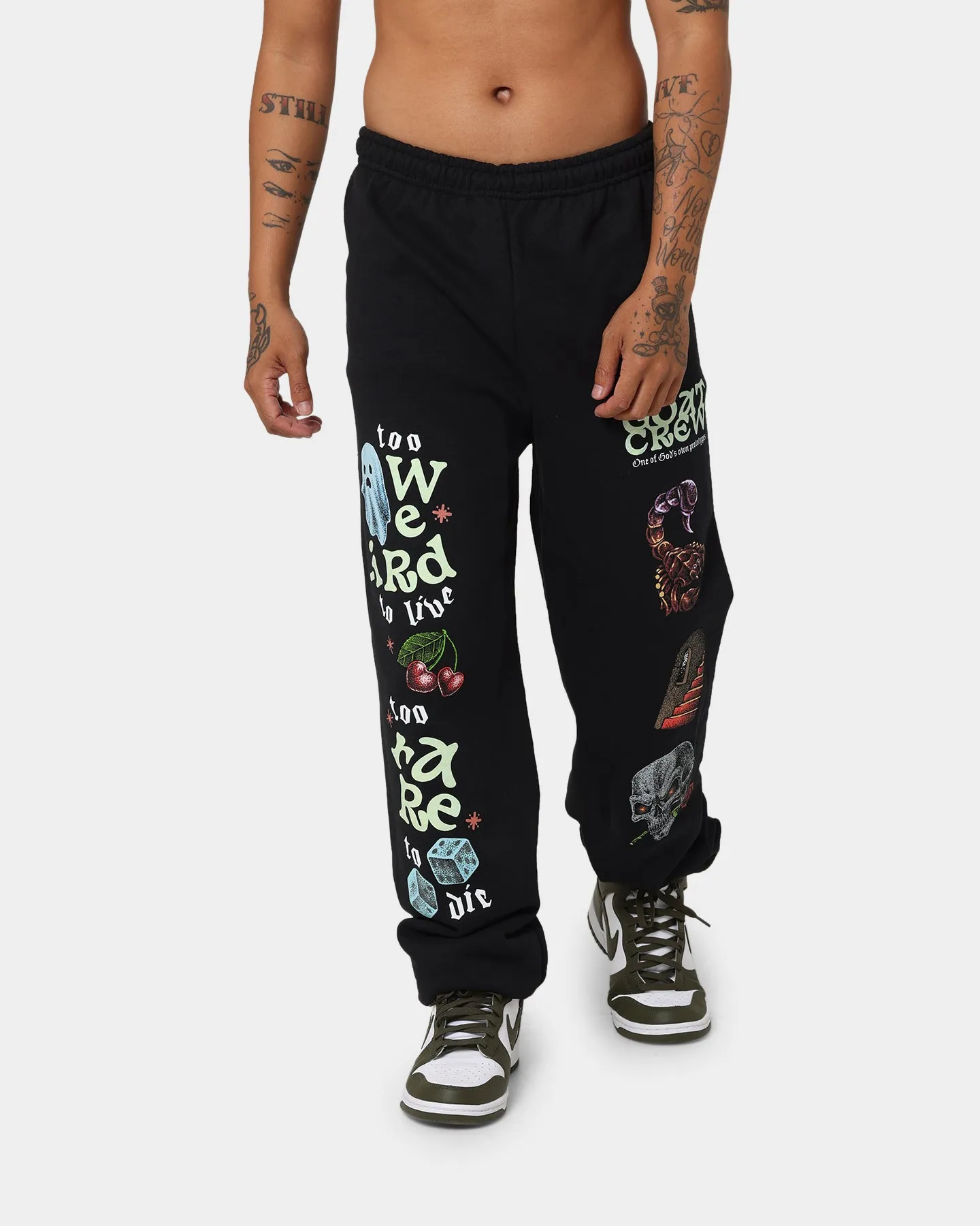 Goat Crew Too Weird To Live Tracksuit Pants Black