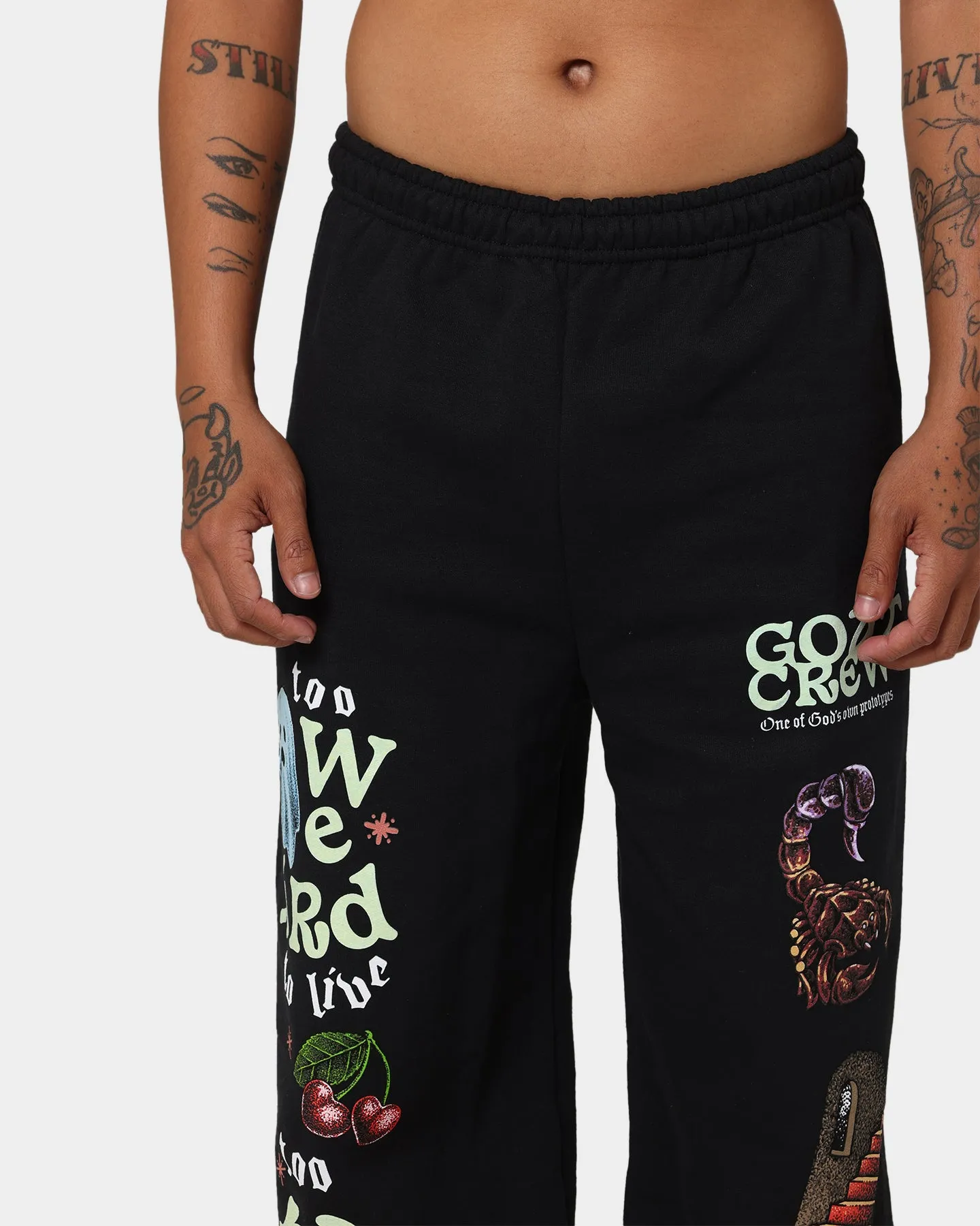 Goat Crew Too Weird To Live Tracksuit Pants Black