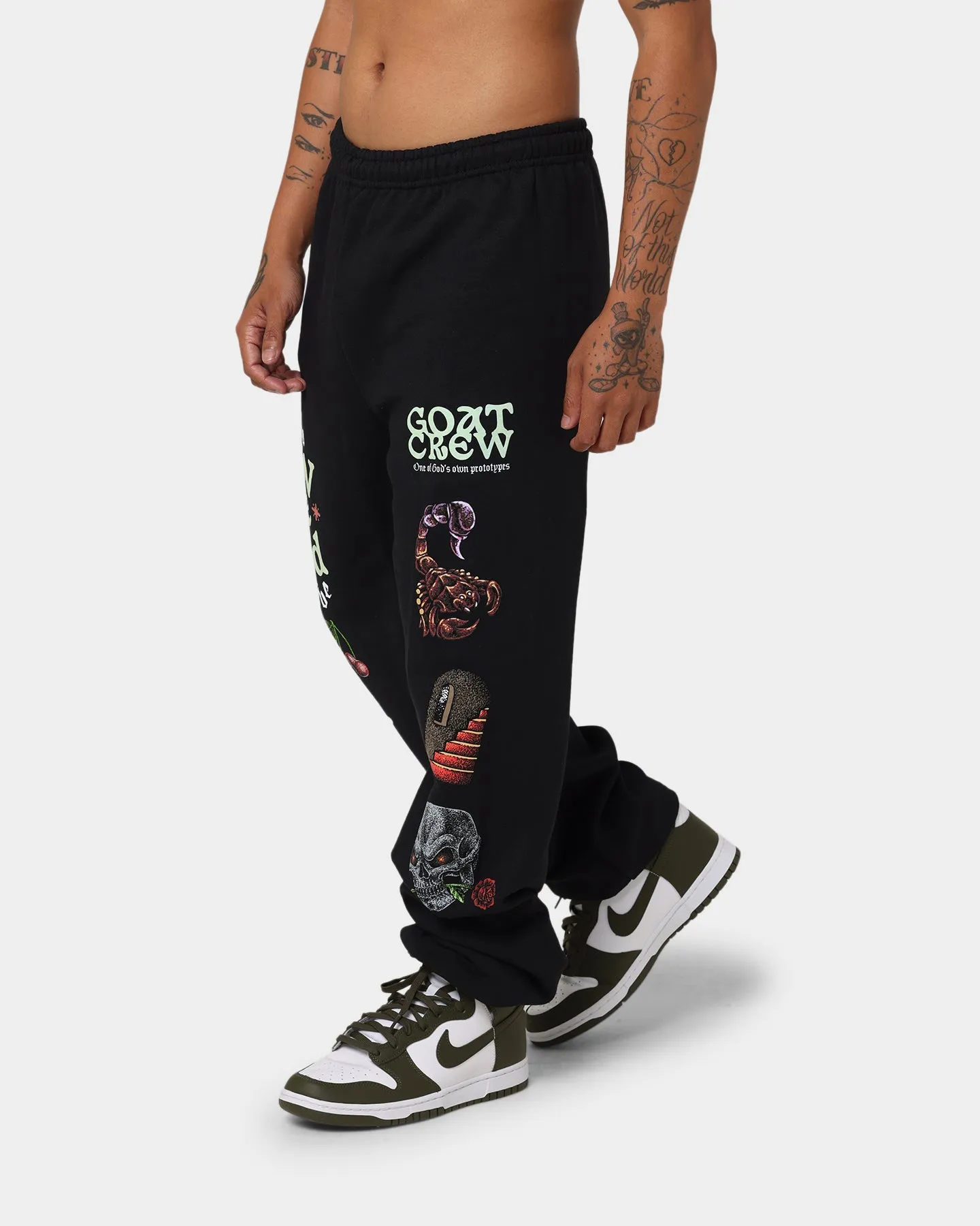 Goat Crew Too Weird To Live Tracksuit Pants Black