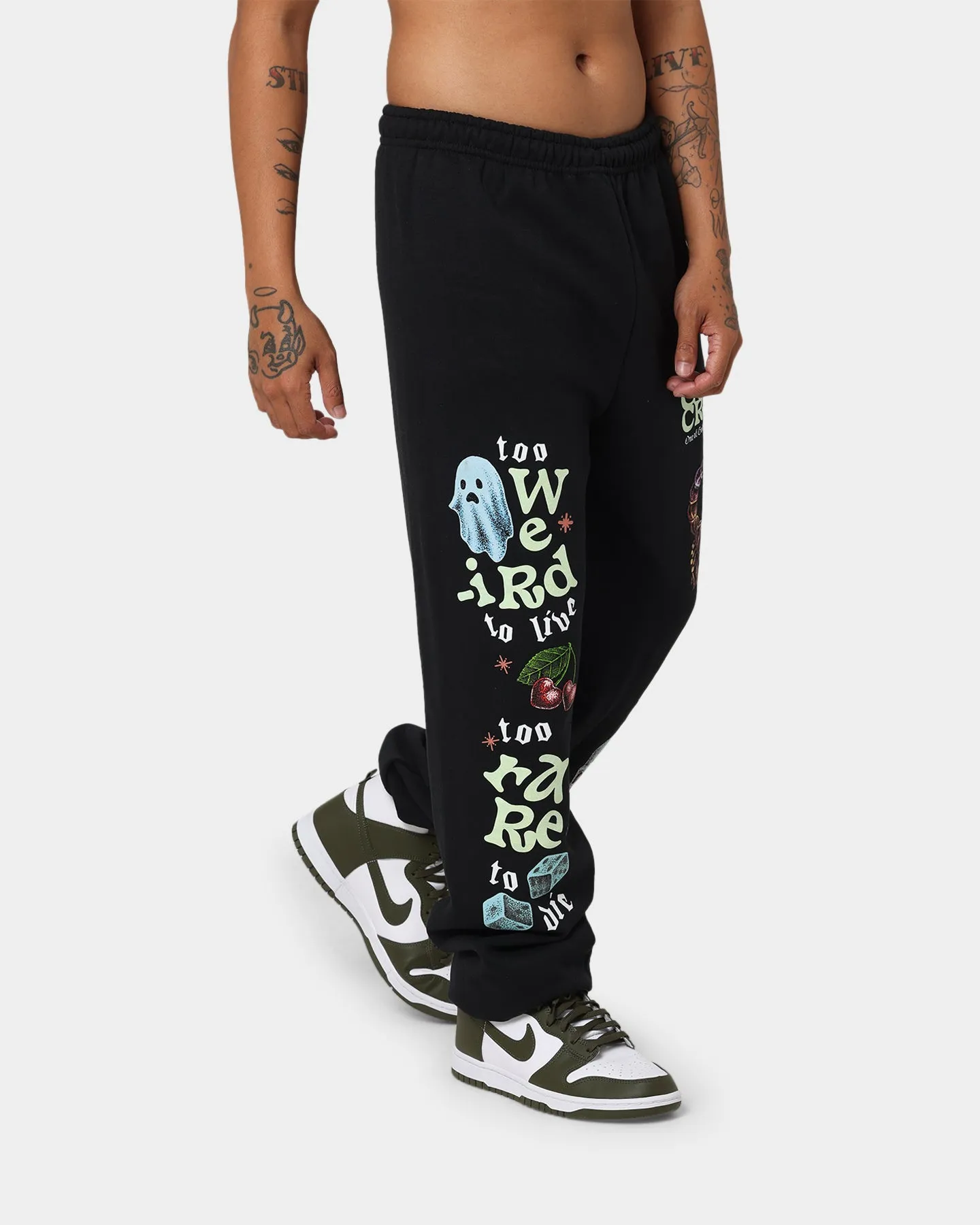 Goat Crew Too Weird To Live Tracksuit Pants Black