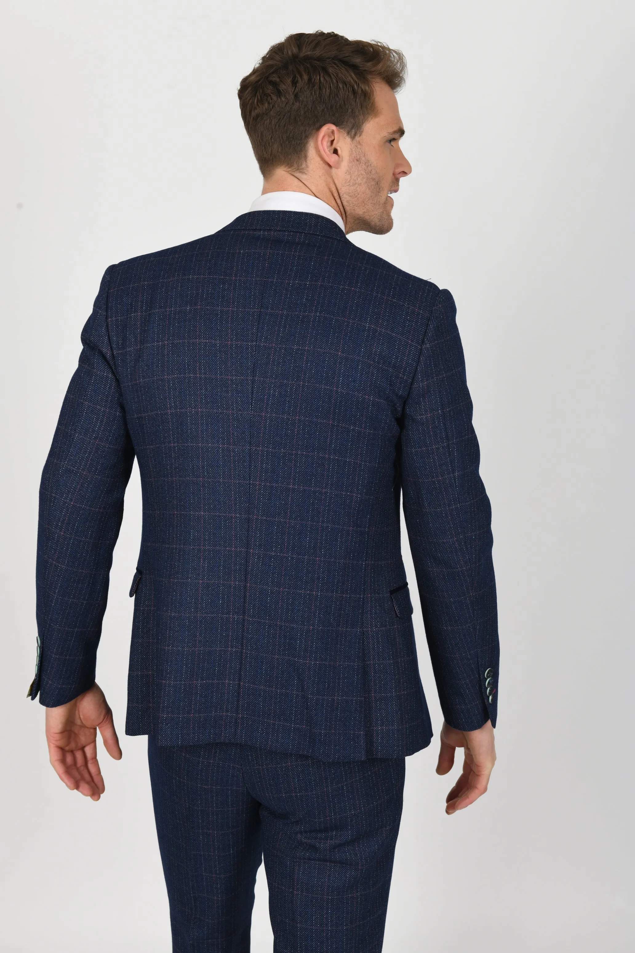 Harry Indigo Check Tweed Peaky Blinder Suit