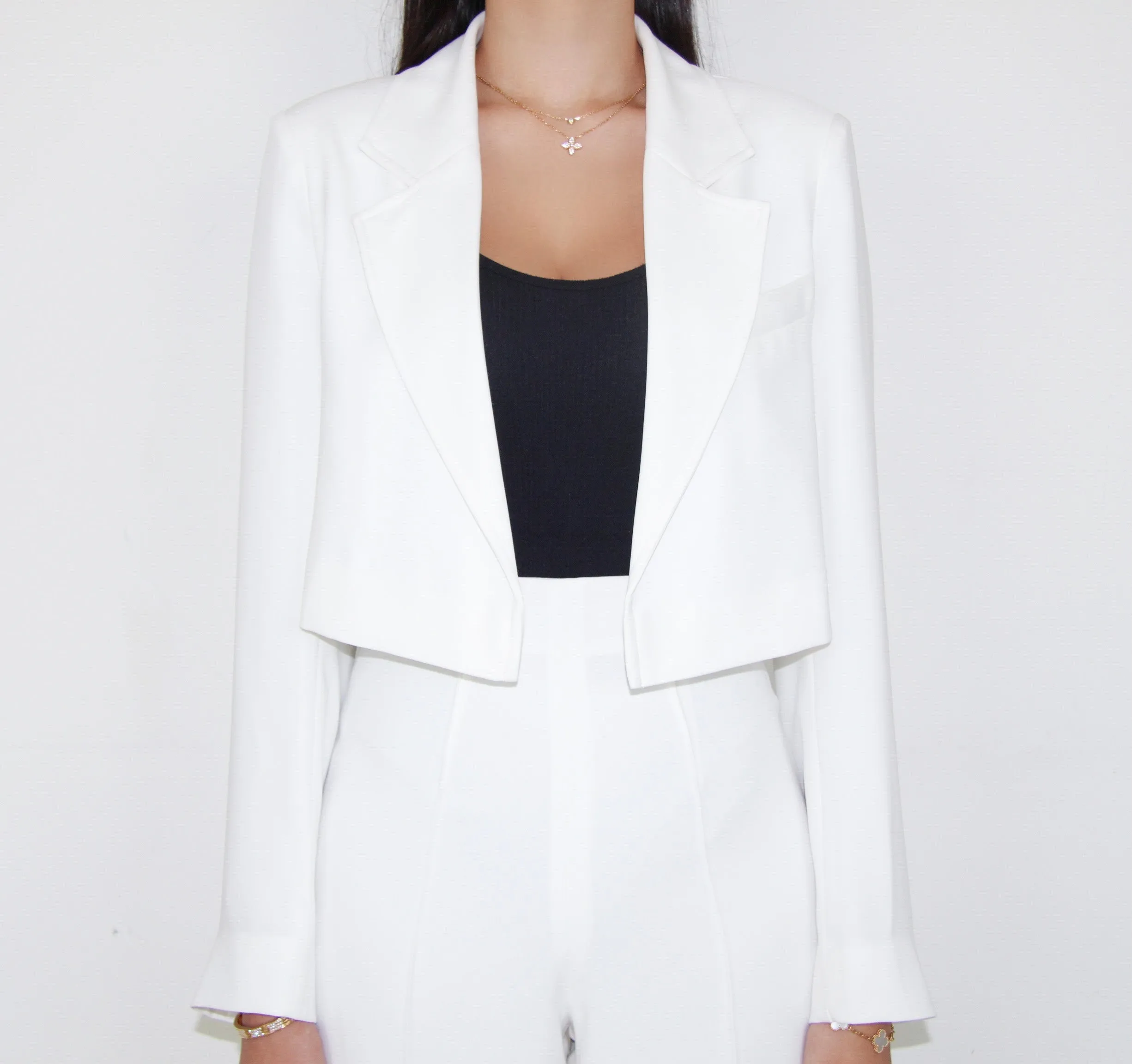 IVORY CROPPED BLAZER