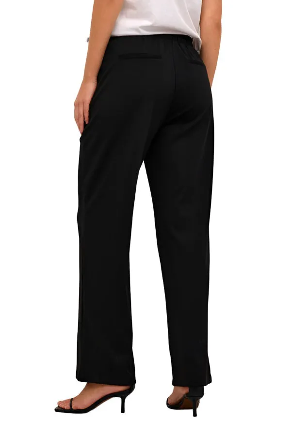 Kaffe Womens Trousers Jenny Straight Pants Black Deep