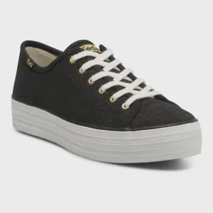 Keds Triple Kick Metallic Black Gold