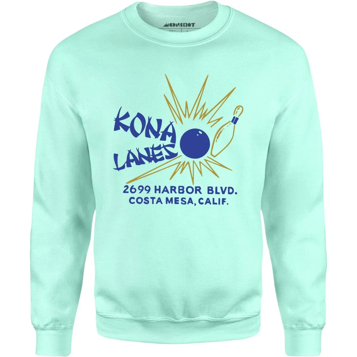 Kona Lanes v2 - Costa Mesa, CA - Vintage Bowling Alley - Unisex Sweatshirt