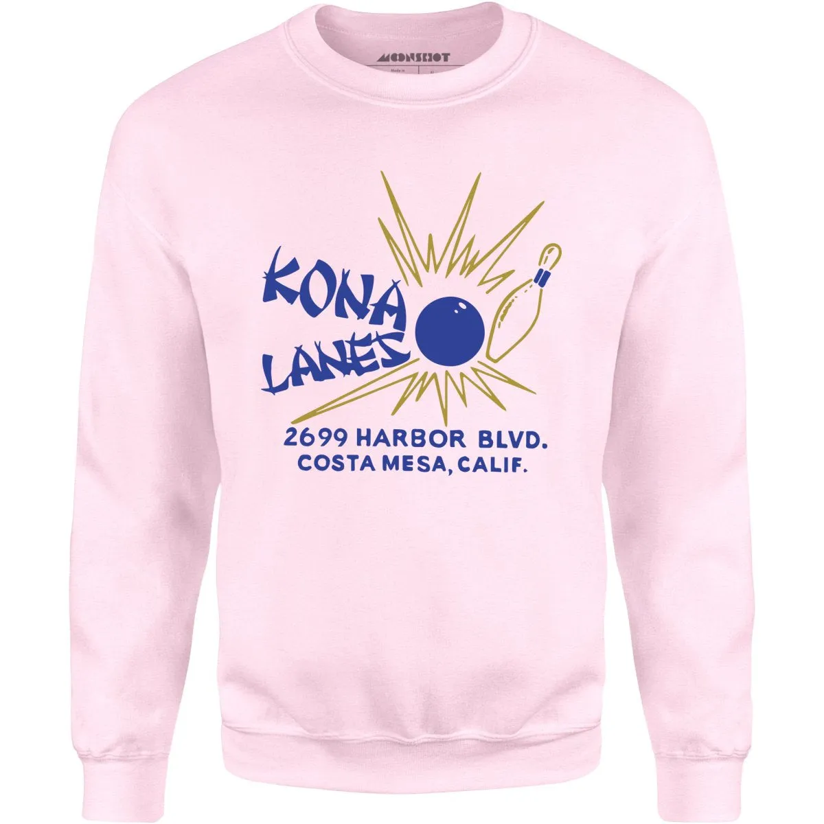 Kona Lanes v2 - Costa Mesa, CA - Vintage Bowling Alley - Unisex Sweatshirt