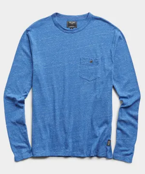 Long Sleeve Heather Tee in Yacht Club Blue