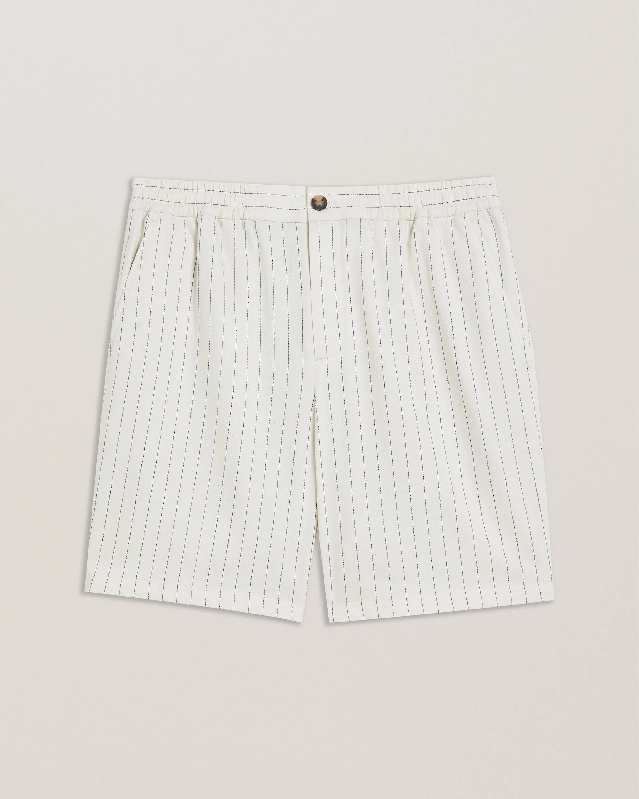 Malins Pinstripe Pull On Short Ecru