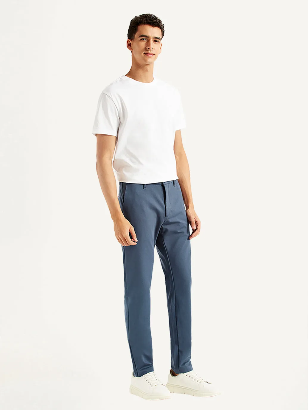 Men's Blue Slim Fit Chinos