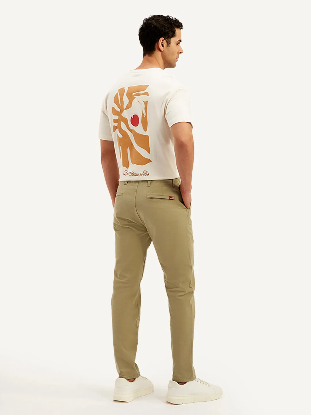 Men's Khaki Tapered Fit Chinos