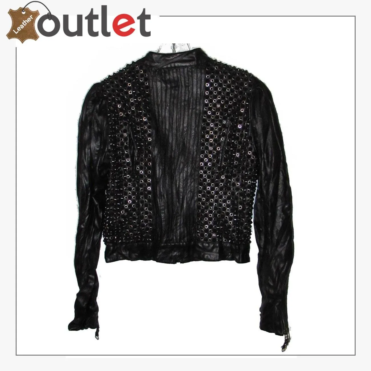 Mens Real Quality Spikes Leather Jacket