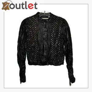 Mens Real Quality Spikes Leather Jacket