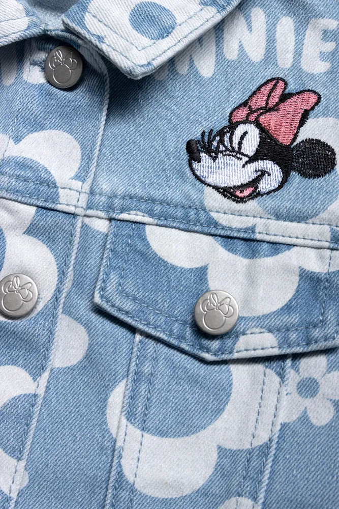 Minnie Mouse Denim Jacket Light Wash Blue