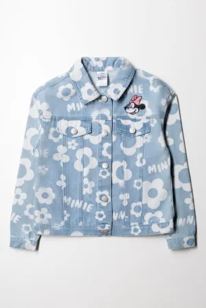 Minnie Mouse Denim Jacket Light Wash Blue