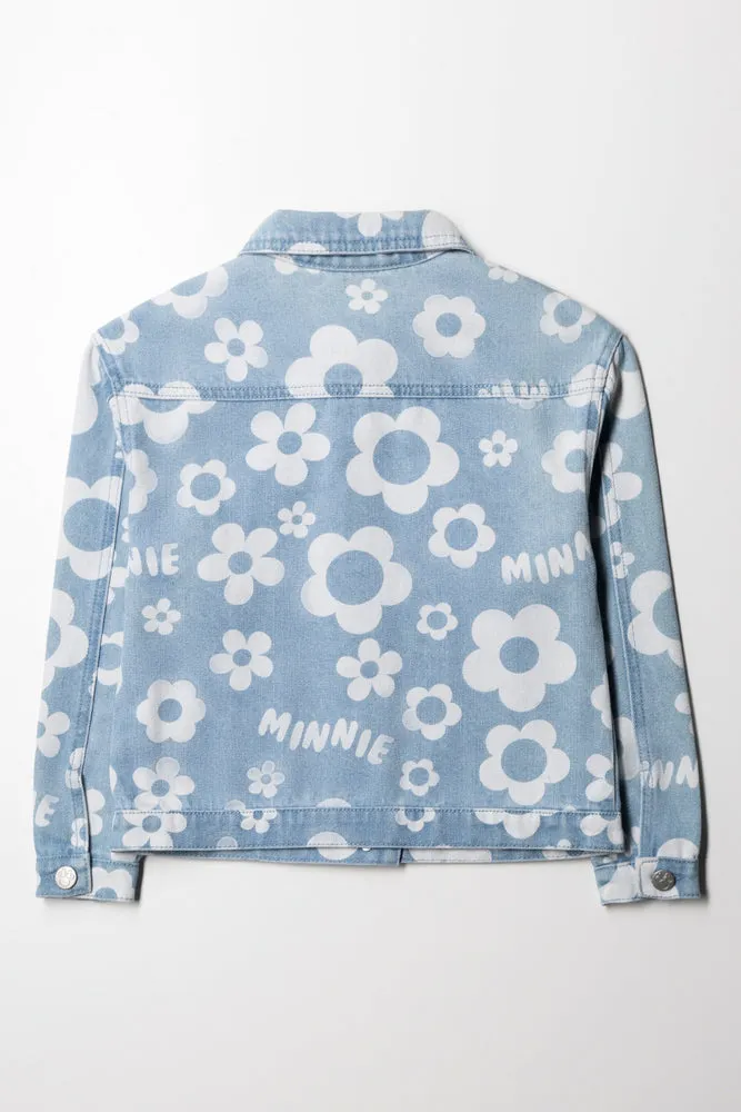 Minnie Mouse Denim Jacket Light Wash Blue